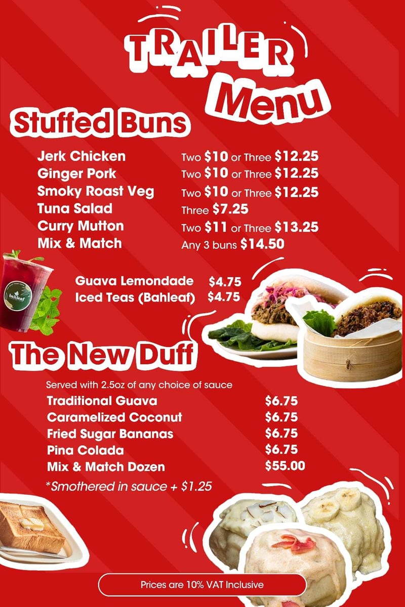 The New Duff Trailer Menu